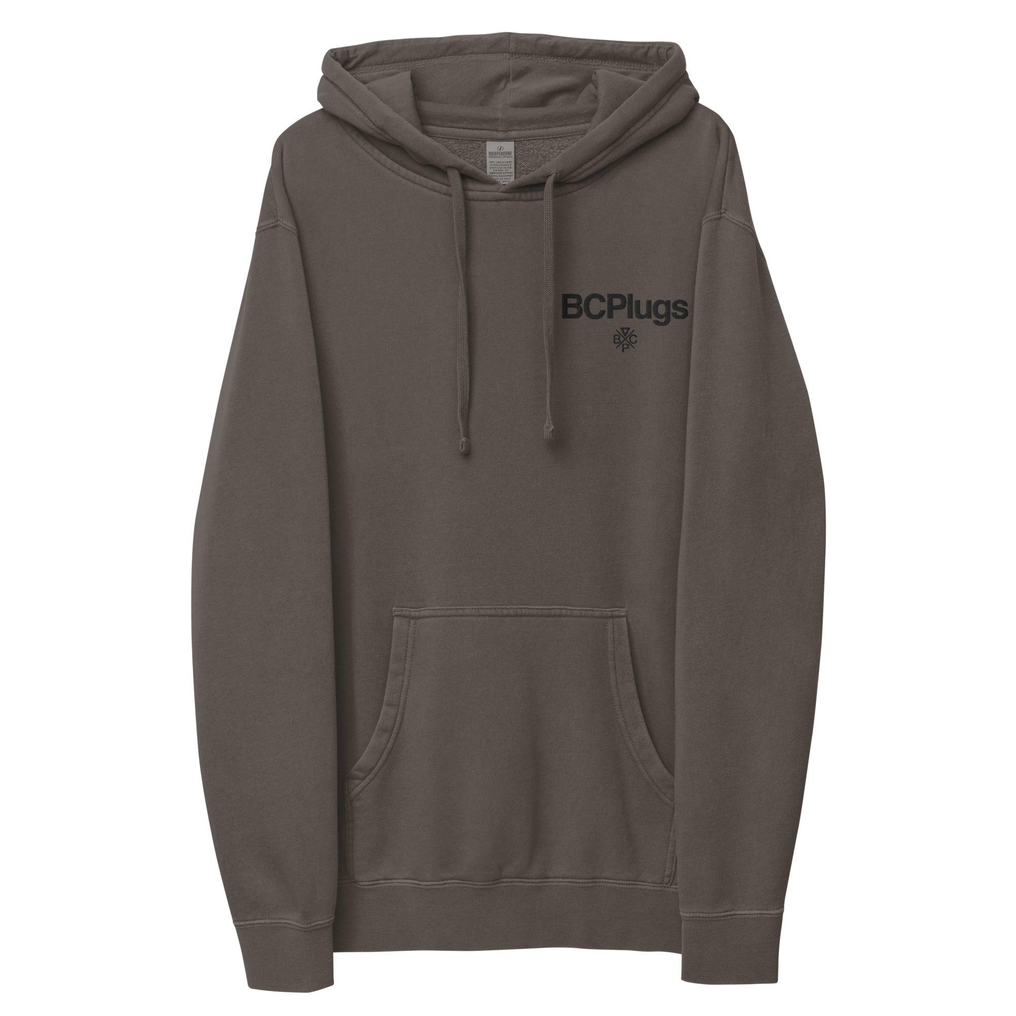 pigment-dyed hoodie - black